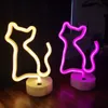 Cat Kitty Neon Sign Lights Wall Decoration USB Bar KTV Snack Shop Commercial Lighting Led Neon Night Light Room Decor HKD230825