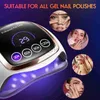 Nail Dryers Lampe LED pour sèche-ongles avec écran LCD HD, capteur tactile pour tous les vernis à ongles, lampe LED UV professionnelle pour manucure x0828