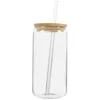 ワイングラス竹のリッドドリンクカップカップカップカップ蓋のストローデザインクリアタンブラーバルクボトルコーヒー氷飲酒旅行