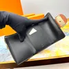 7A Quality Designer Wallet Genuine Leather Flap Coin Purse Buckle Card Bag with Back Pocket