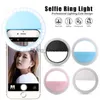 Selfie Ring Light USB قابلة للإعادة شحن مقطع دائرة LED LED ملء Selfie Light لأجهزة iPhone Android Smart Phone Girl تكوين HKD230828