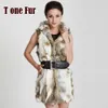 Femmes fourrure fausse femmes mode TonFur gilet réel lapin pour femme capuche gilet hiver chaud KHP272 230828