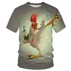 Men's T Shirts Summer Chicken Graphic For Men Streetwear Leisure O-Neck Short Sleeve Tees Shirt Breathable Tops Oversized T-shirts 6XL