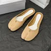 top tabi Muilezels slipper Eenvoudige Schapenvacht Platte Slide loafers Casual Slijtage schoenen Designer sandalen voor meisjes lwomen