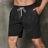 Koşu Şort Yaz Erkekler Sıradan Gri Spor Salonu Fitness Erkek Elastik Bel Joggers Homme Giyim Eşekti Artı Boyut