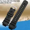 Rubber Watchband For Casio AW-591/590/5230AWG-M100/101 Watch Band Accessories Silicone Watch Band Men's Sports Waterproof