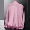 Camisas masculinas para festa dança diamante camisa de botão sem bolso manga comprida elástica sedosa sem rugas casuais camisas de popelina 230828