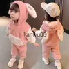 Kleidungssets Kleidungssets Winter für Mädchen Jungen 1 2 3 4 5 Jahre alte Kinder Dicke Samt Hoodies Sweatshirts Hosen 2 Stück Trainingsanzüge Babyanzug x0828