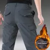 Męskie spodnie męskie taktyczne wojskowe wodoodporne spodnie ładunkowe jesienne zimowe swobodne odcinki multi-kieszeni armia proste długie spodnie 230828