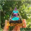 Andere Wohnkultur 5 cm Orgonit Pyramide Energiegenerator Heilkristallkugel Reiki Chakra Schutz Meditation Figuren Harz Handgefertigt Dhwug