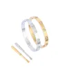 Pulsera de diseño Pulseras de acero de titanio Diseñador para mujer Plata Oro Tornillo Destornillador Brazalete de uñas Pulsera Mujer Hombre Pulsera Brazaletes Pareja Joyería