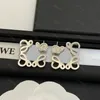 Designer Charm Earrings Women Letter Stud Earings Fashion Geometric Gold Jewelry Luxury Dangle Earing Woman Silver Jewlery Earring 238252C