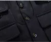 Spring and autumn Multi-pockets Men' s Vests Jackets Cotton Outerwear Coats Middle-age Man XXXL HKD230828