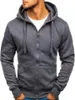 Men's Hoodies 2023 Black Fleece Hooded Sports Sweater Autumn Leisure Running Training Loose Large Size Jacket Zipper Warm Shirts