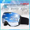 Ski Goggles 1 5PCS Aldult Double Layers Anti Fog Snow Snowboard Glasses Snowmobile Eyewear Outdoor Sports Motorcycle 230828