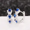 Boucles d'oreilles Klein Blue – boucles d'oreilles en Zircon pour femmes, Vintage, en cristal scintillant, à la mode, bijoux de luxe, bijoux de mariage, nouvelle collection