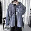 Men's Trench Coats Dark Tooling Jacket Korean-Style Loose Casual Fashion Multi-Pockets All-Match Hong Kong Style Retro