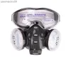 Skyddskläderdammmask med filterkottar Skyddsmask för dekoration smog partikelformigt material kemisk andningsskydd HKD230826