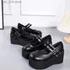 Chaussures habillées Flambant neuf femme Lolita mignon Mary Janes pompes plate-forme compensées talons hauts femmes pompes doux gothique Punk chaussures femme T230828