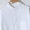 Camisas casuais masculinas homens camisa superior respirável elegante colarinho single-breasted comprimento médio com remendo macio para