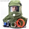 Protective Clothing Gas Supply Gas Mask Full Cover Spray Paint Chemical Polishing Anti-Dust Shawl Dust Cap HKD230826