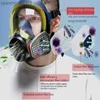 Vêtements de protection Respirateur chimique de haute qualité nouveau masque à gaz A8 masque complet anti-pollution respirateur masque complet en silicone filtre HKD230826