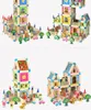 Utbildning Mini Technic StereoScopic Kit Castle Model Bygg träblock Julklapp Interactive Toy For Kid Wood Board Game