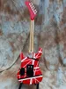 Guitarra elétrica personalizada 5150 listrada, Eddie Van Halen, corpo cinza, alta qualidade