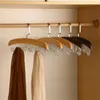 12 Haken Houten Hangers Rekken Met Rvs Sjaal Haken Stropdas Riem Doek Hanger Organizer Kledingrekken Q526