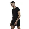 Yoga Outfit Onesies Fitness Homens Undershirts Jockstrap Bodysuit Bodybuilding Macacão Romper Corset para Homem Modal Boxer Slimming Underwear