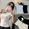 Mulheres verão outono Coureg primavera moda clássico na moda roupas de grife camiseta contraste bordado logotipo tanque colete jaqueta casaco saia top c5