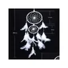 Nowatorskie przedmioty Dream Catcher Decor Room Wae Pióro tkanie nadrabianie kątów DreamCatcher wiatr Chimes Indian Style Religijna maskotka Dr Dh1od