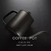 Water Bottles 600350250ml Round Coffee Drip Kettle Stainless Steel Gooseneck Swan Neck Thin Mouth Tea Espresso Moka Pot 230828