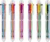 Kugelschreiber, 20 Stück, 0,5 mm, 6-in-1, mehrfarbig, Kugelschreiber, 6 Farben, transparent, einziehbar, Büro, Schulbedarf, Studenten, Geschenk, 230827