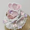 Party Supplies Japanese Kawaii Handmade Lolita Lace Heart Bow Hairpin Top Hat sidoklipp Huvudbonad Hårtillbehör B1879