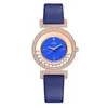 Montres-bracelets Exquis Minimaliste Femmes Montres Simple Diamant Cadran Design Dames En Cuir Montre-Bracelet Cadeaux Occasionnels Horloge Pour Femme Reloj