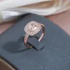 Trouwringen Wbmqda Luxe Volledige Zirkoon Vinger Ring Voor Vrouwen 585 Rose Goud Kleur Mode Bruid Party Fijne Sieraden Accessoires
