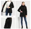 Trenchs de femmes manteaux femmes manteau d'hiver épaissir dessus chauds 2023 automne à capuche coton fourrure plus taille veste de base vêtements d'extérieur mince longues dames