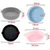 OIMG Rond Remplacement Friteuses À Air Four Plateau De Cuisson Panier De Poulet Frit Tapis Friteuse À Air Silicone Pot Grill Pan Accessoires De Cuisine HKD230828