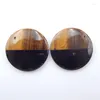 Loose Gemstones Natural Obsidian Tiger Eye Intarsia Fashion Woman Earrings Beads Jewelry Handmade DIY Jewelry30x5mm 14.6g