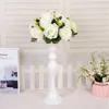 White Golden Silver Candle Metal Candlestick Flower Stand Vase Table Centerpiece Event Flower Rack Road Lead Wedding Decor HKD230825 HKD230827