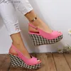 Dress Shoes 2023 New Thick Bottom Wedge Sandals High Heels Buckle Fashion Sexy Party Sandals Fashion Women Fish Mouth Shoes Plus Size 35-42 T230828