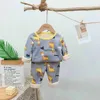 Kläder sätter barn plysch varm kostym småbarn twopiece set vinterkläder för flickor pojkar juldräkt barn pyjamas kostymer för baby x0828