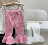 Hosen 2023 Koreanischen Stil Mädchen Flare Hosen Frühling Baumwolle Gute Qualität Mode 1-6t E137