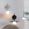Lampa ścienna czarne światła LED korytarz z boku oświetlenie nordyckie ruchome lampy ramionowe do sypialni jadalnia