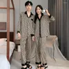 Women's Sleepwear Pajamas For Couple Women Spring Autumn Set Ice Silk Long Sleeve Men's Homewear Underwear Top Bh House Clothing Pijama