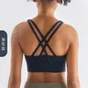 Equipo de yoga El sujetador deportivo con espalda cruzada y lijado de doble cara 2023 es un chaleco de fitness ajustado a prueba