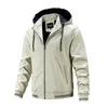 Men's Jackets Business Casual Hooded Jacket Men Autumn Winter Zipper Design Solid Color Trend Korean Version Fashion