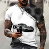 Magliette da uomo Serie Supercar Auto sportiva T-shirt stampata in 3D Moda di strada Tendenza Top Comodo abbigliamento casual Lycra Poliestere Estate