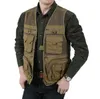 Merk Heren Vesten Mouwloos Jasje Katoen Casual Vest met meerdere zakken Grote maten S-6XL Reisjournalist Vest Mesh Fotografie HKD230828